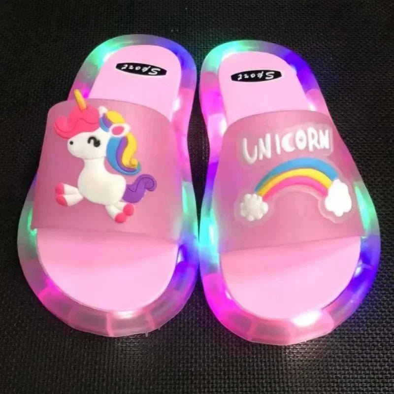 Unicornia Kinder LED Slippers - Lichtgevende Sloffen - KidsKorner