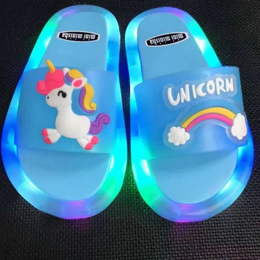 Unicornia Kinder LED Slippers - Lichtgevende Sloffen - KidsKorner