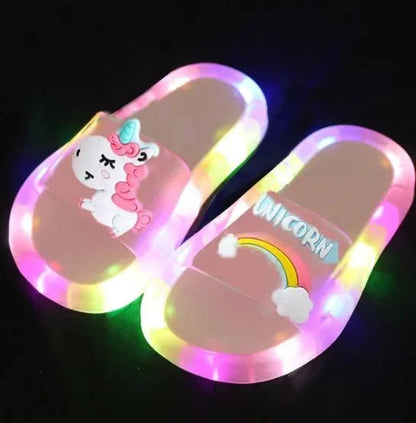 Unicornia Kinder LED Slippers - Lichtgevende Sloffen - KidsKorner