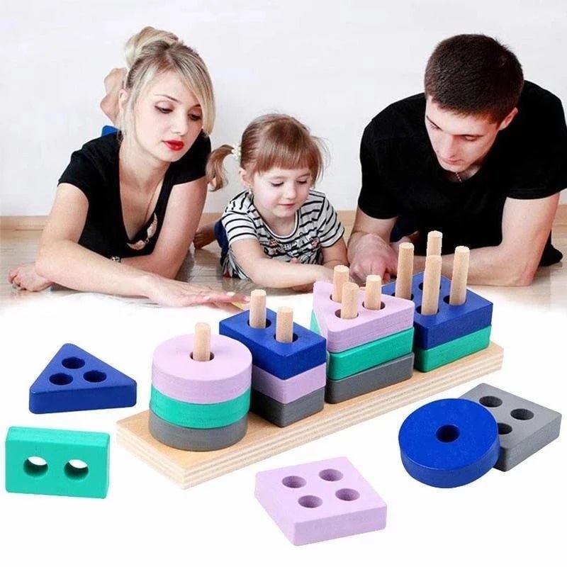 Vormlino Montessori Vormenpuzzel - Houten Sorteerspel - KidsKorner