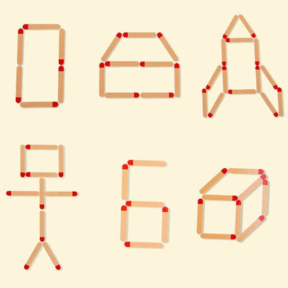 VormSticks Montessori Vormenpuzzel Met Houten Stokjes En Kaarten - KidsKorner