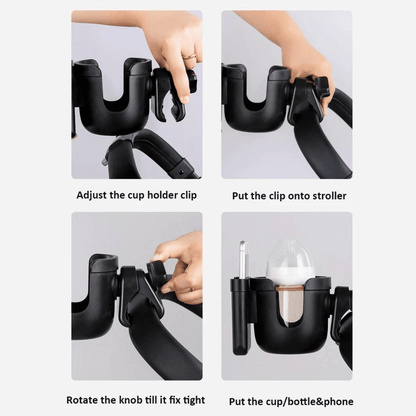 WandelBuddy Telefoonhouder en Bekerhouder Voor Kinderwagen - KidsKorner