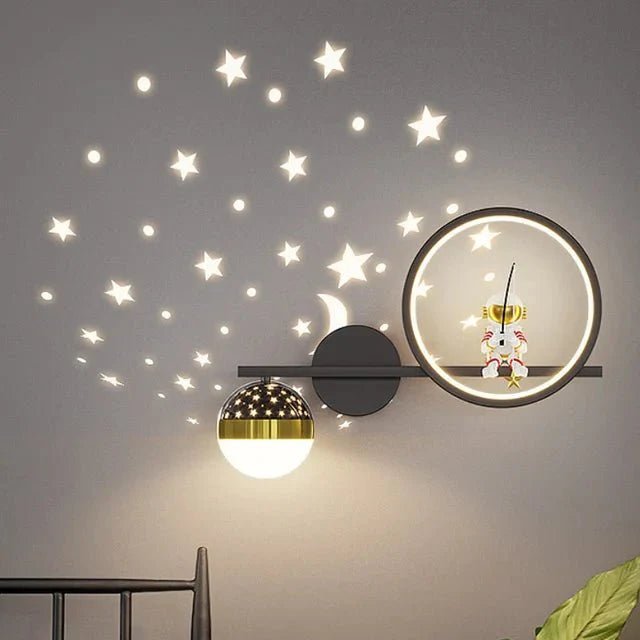 Wandlamp Kinderkamer Met Sterrenhemel Projectie En Nachtlamp - KidsKorner