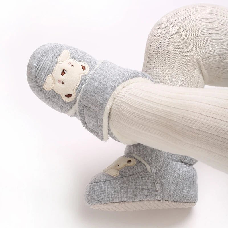 Warme Baby Winterslofjes Antislip Met Klittenband - KidsKorner