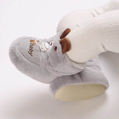 Warme Baby Winterslofjes Antislip Met Klittenband - KidsKorner