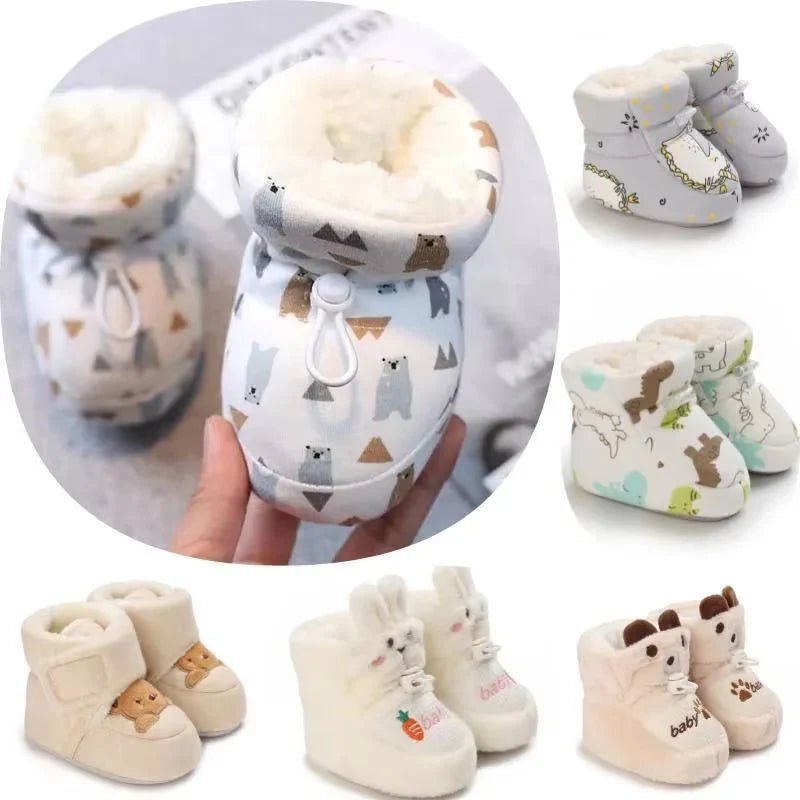 Warme Baby Winterslofjes Antislip Met Klittenband - KidsKorner
