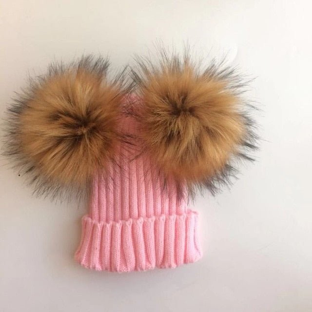 WinterWolk Pomponmuts Kind - Babymuts Peutermuts - 1 t/m 6 jaar - KidsKorner
