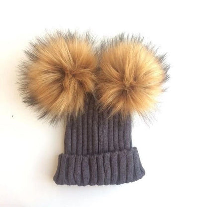 WinterWolk Pomponmuts Kind - Babymuts Peutermuts - 1 t/m 6 jaar - KidsKorner