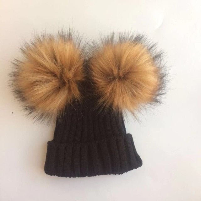WinterWolk Pomponmuts Kind - Babymuts Peutermuts - 1 t/m 6 jaar - KidsKorner
