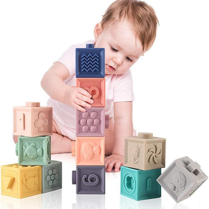 Zachte Baby Bouwblokken 5 - in - 1 – Sensorisch Stapelen - KidsKorner